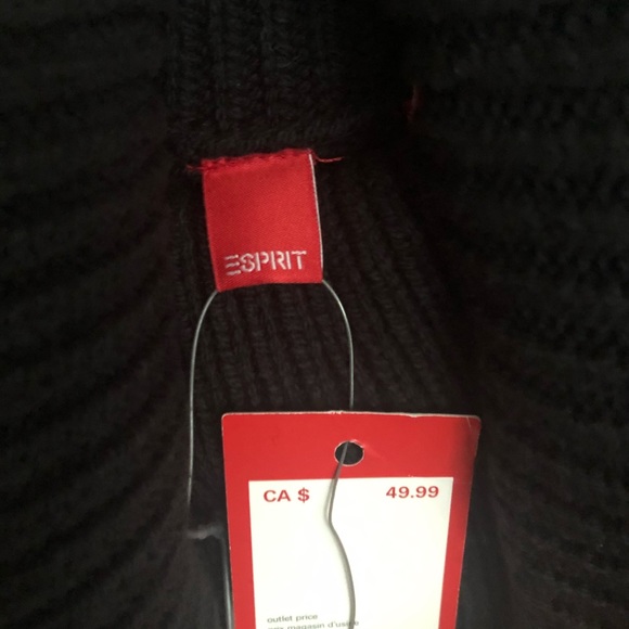 Black ESPRIT short sleeve sweater size S - Picture 4 of 5